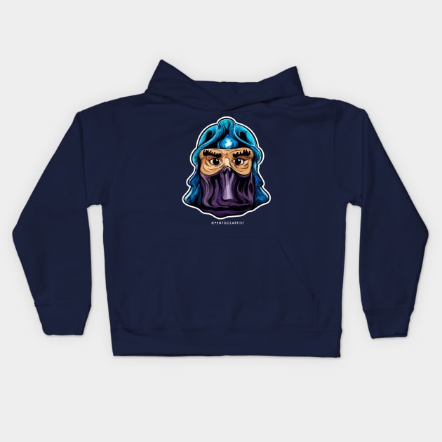 SHRED HEAD! Kids Hoodie by pentoolarts